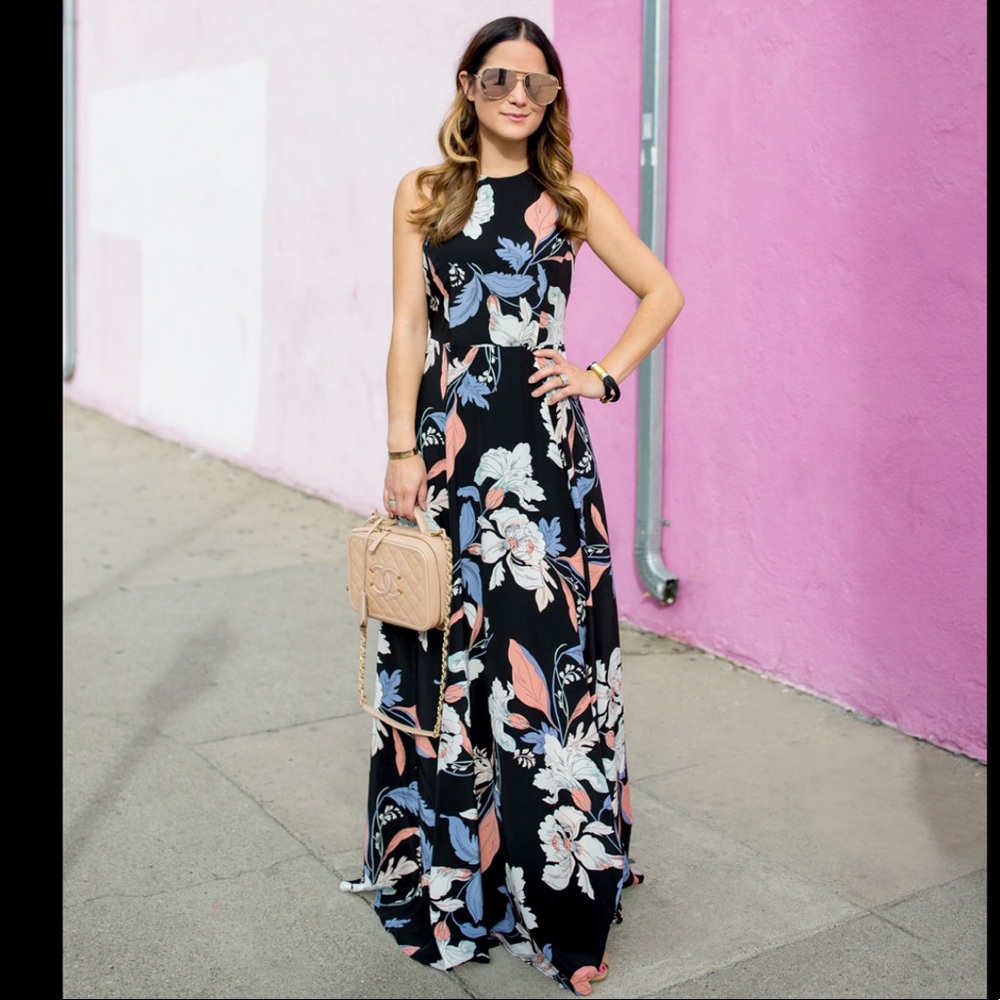 Black printed Maxi